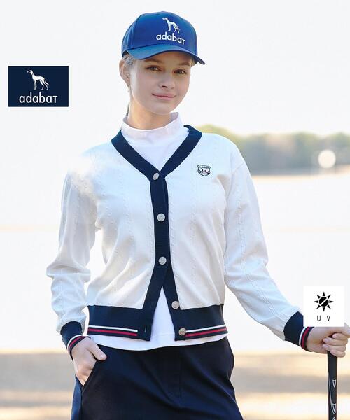 adabat(アダバット)の「【ADABAT NAVY】ケーブルニットUVカーディガン(カーディガン/ボレロ・レディース・ネイビー/サックスブルー/ホワイト・38/40)」の15枚目の写真