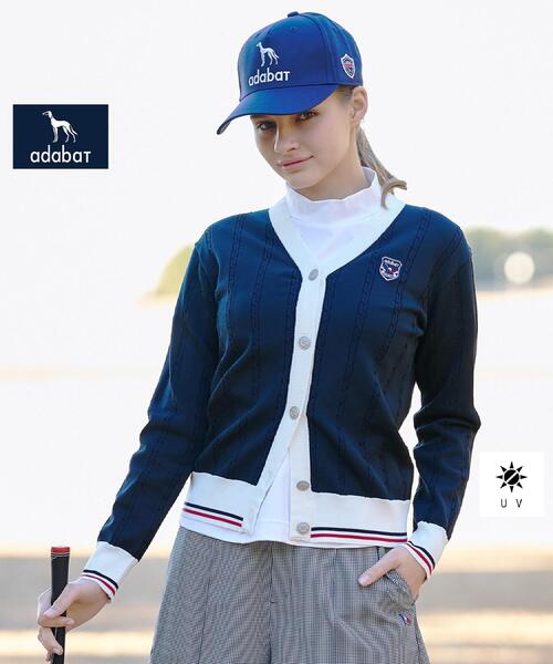 adabat(アダバット)の「【ADABAT NAVY】ケーブルニットUVカーディガン(カーディガン/ボレロ・レディース・ネイビー/サックスブルー/ホワイト・38/40)」の16枚目の写真