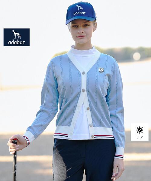 adabat(アダバット)の「【ADABAT NAVY】ケーブルニットUVカーディガン(カーディガン/ボレロ・レディース・ネイビー/サックスブルー/ホワイト・38/40)」の17枚目の写真