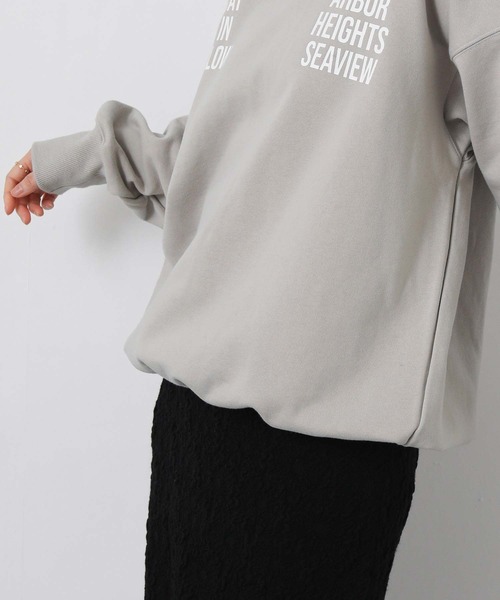 Gready Brilliant(グレディブリリアン)の「裏毛バックロゴフーディー(Tシャツ/カットソー・レディース・グレイッシュベージュ/ネイビー・38)」の3枚目の写真