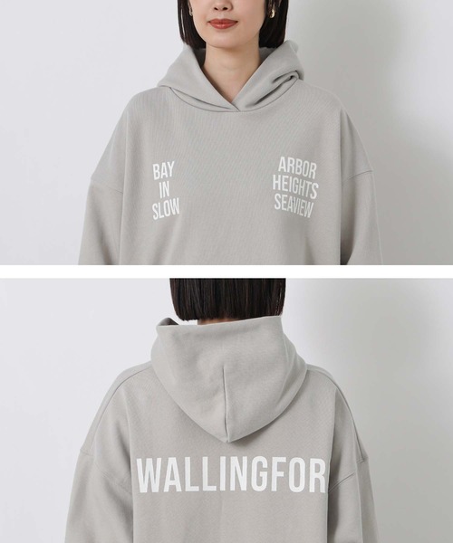 Gready Brilliant(グレディブリリアン)の「裏毛バックロゴフーディー(Tシャツ/カットソー・レディース・グレイッシュベージュ/ネイビー・38)」の15枚目の写真