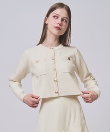 SWINGLE（スウィングル）の「金ボタンクルーネックカーディガン（カーディガン/ボレロ）」