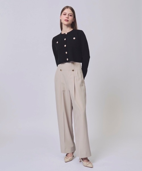 SWINGLE(スウィングル)の「金ボタンクルーネックカーディガン(カーディガン/ボレロ・レディース・イエロー/ピンク/ブラック/オフホワイト・FREE)」の15枚目の写真