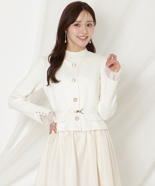 WILLSELECTION（ウィルセレクション）の「ツイードドッキングジレワンピース（ワンピース・レディース・ブルー/オフホワイト/ブラック・FREE）」の7枚目の写真