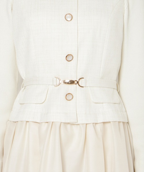 WILLSELECTION（ウィルセレクション）の「ツイードドッキングジレワンピース（ワンピース・レディース・ブルー/オフホワイト/ブラック・FREE）」の9枚目の写真