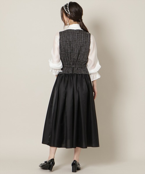 WILLSELECTION（ウィルセレクション）の「ツイードドッキングジレワンピース（ワンピース・レディース・ブルー/オフホワイト/ブラック・FREE）」の13枚目の写真