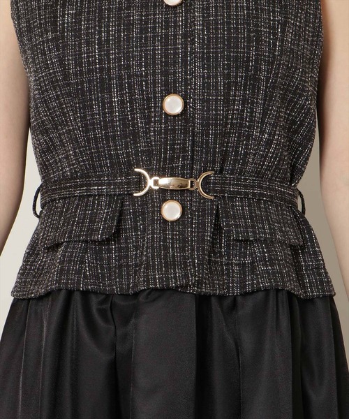 WILLSELECTION（ウィルセレクション）の「ツイードドッキングジレワンピース（ワンピース・レディース・ブルー/オフホワイト/ブラック・FREE）」の16枚目の写真