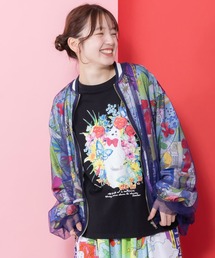 WEICA（ウェイカ）の「ScoLar(スカラー) レトロスカーフ柄チュール重ねブルゾン（ブルゾン）」