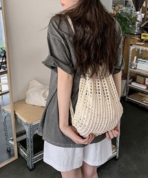 メッシュリュックサックニットナップサック