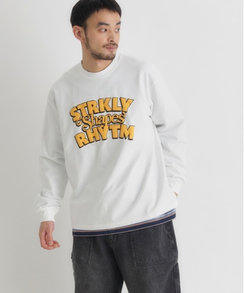 BACK NUMBER（バックナンバー）の「【BACK NUMBER】グラフィックロゴ ロングスリーブTシャツ (ドロップショルダー / コットン / カラー別デザイン)（Tシャツ/カットソー・メンズ・ホワイト/ネイビー/ワイン・S/M/L/XL）」の2枚目の写真