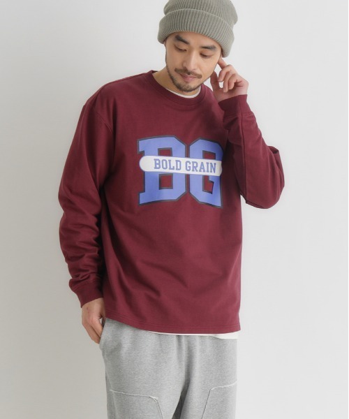 BACK NUMBER（バックナンバー）の「【BACK NUMBER】グラフィックロゴ ロングスリーブTシャツ (ドロップショルダー / コットン / カラー別デザイン)（Tシャツ/カットソー・メンズ・ホワイト/ネイビー/ワイン・S/M/L/XL）」の3枚目の写真