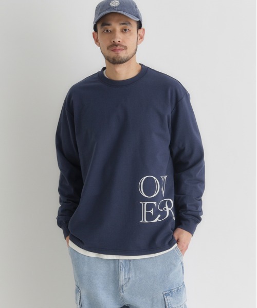 BACK NUMBER（バックナンバー）の「【BACK NUMBER】グラフィックロゴ ロングスリーブTシャツ (ドロップショルダー / コットン / カラー別デザイン)（Tシャツ/カットソー・メンズ・ホワイト/ネイビー/ワイン・S/M/L/XL）」の4枚目の写真