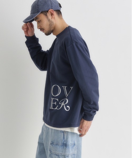 BACK NUMBER（バックナンバー）の「【BACK NUMBER】グラフィックロゴ ロングスリーブTシャツ (ドロップショルダー / コットン / カラー別デザイン)（Tシャツ/カットソー・メンズ・ホワイト/ネイビー/ワイン・S/M/L/XL）」の5枚目の写真