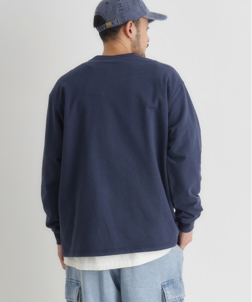 BACK NUMBER（バックナンバー）の「【BACK NUMBER】グラフィックロゴ ロングスリーブTシャツ (ドロップショルダー / コットン / カラー別デザイン)（Tシャツ/カットソー・メンズ・ホワイト/ネイビー/ワイン・S/M/L/XL）」の6枚目の写真