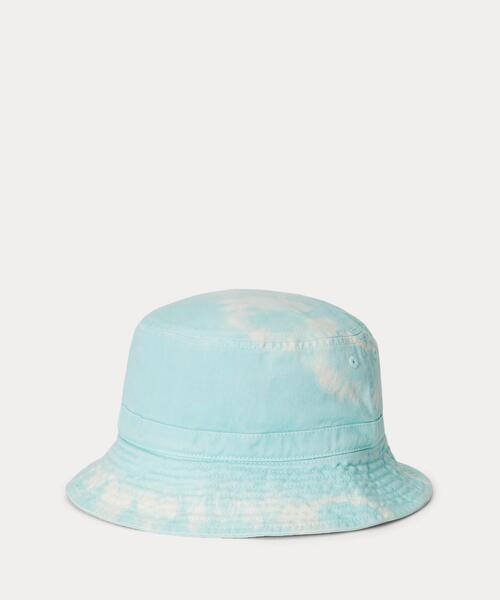 POLO RALPH LAUREN CHILDRENSWEAR（ポロ ラルフ ローレン チルドレンズウェア）の「タイダイ Polo ベア ツイル バケット ハット（ハット・キッズ・ブルー・ONE）」の4枚目の写真