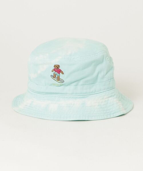POLO RALPH LAUREN CHILDRENSWEAR（ポロ ラルフ ローレン チルドレンズウェア）の「タイダイ Polo ベア ツイル バケット ハット（ハット・キッズ・ブルー・ONE）」の3枚目の写真