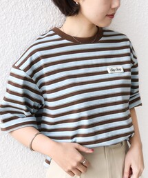 【WEB限定】マルチ ボーダー 5分袖 TEE