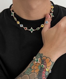 B.I.D.（ビーアイディー）の「《Bz》メンズ ストーンジュエリー ネックレス ブレスレット セット(BDS)（ネックレス）」