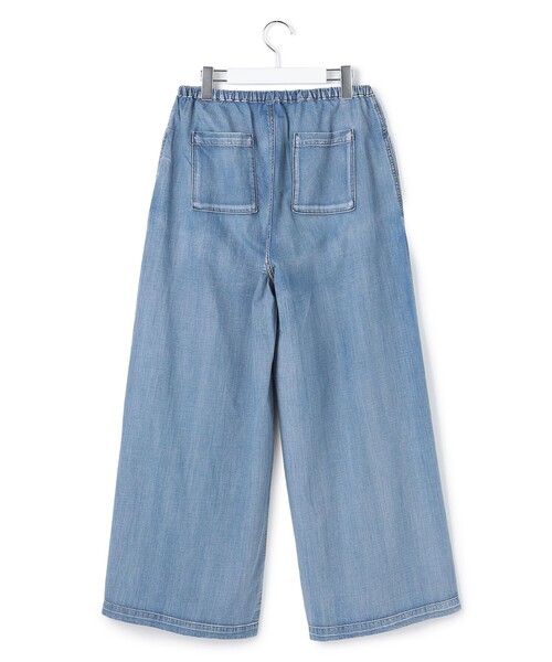 J.PRESS YORK STREET（ジェイプレスヨークストリート）の「【WOMEN】ライトダンガリー リラックスワイド パンツ（その他パンツ・レディース・ダルブルー系・F）」の2枚目の写真