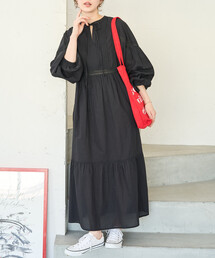限定展開 インド レース 切り替え スキッパー ワンピース