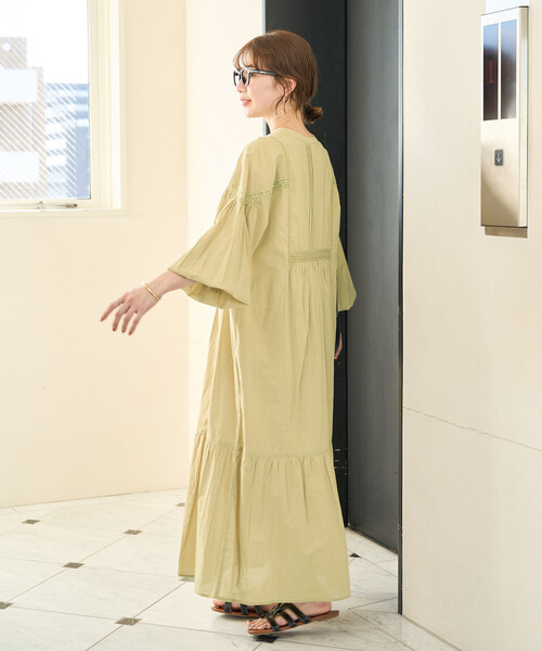 FREAK'S STORE(フリークスストア)の「限定展開 インド レース 切り替え スキッパー ワンピース(ワンピース・レディース・イエロー/オフホワイト/ネイビー/ブラック・SMALL/MEDIUM)」の17枚目の写真
