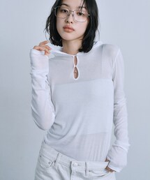CODE A | 【Re】sheer hoodie tee(Tシャツ/カットソー)