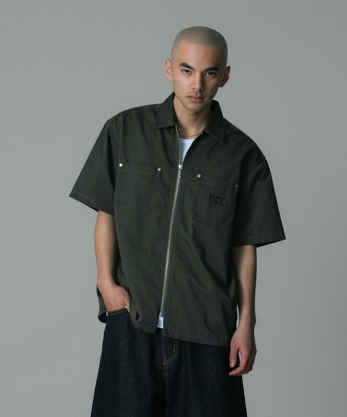 ZIP UP S/S WORK SHIRT（シャツ/ブラウス）｜XLARGE（エクストララージ