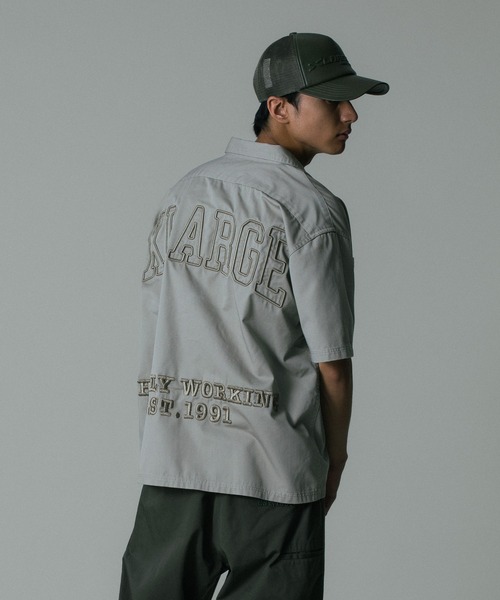ZIP UP S/S WORK SHIRT（シャツ/ブラウス）｜XLARGE（エクストララージ