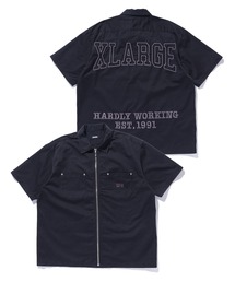 XLARGE | ZIP UP S/S WORK SHIRT(シャツ/ブラウス)