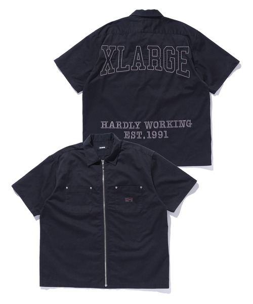 XLARGE(エクストララージ)の「ZIP UP S/S WORK SHIRT(シャツ/ブラウス・メンズ・カーキ/オリーブ/ブラック・S/M/L/XL)」の2枚目の写真