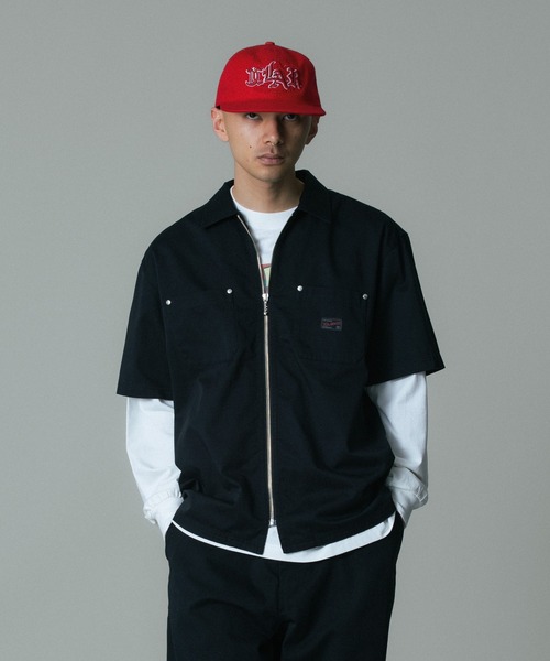 XLARGE(エクストララージ)の「ZIP UP S/S WORK SHIRT(シャツ/ブラウス・メンズ・カーキ/オリーブ/ブラック・S/M/L/XL)」の4枚目の写真