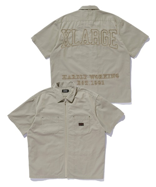 XLARGE(エクストララージ)の「ZIP UP S/S WORK SHIRT(シャツ/ブラウス・メンズ・カーキ/オリーブ/ブラック・S/M/L/XL)」の22枚目の写真