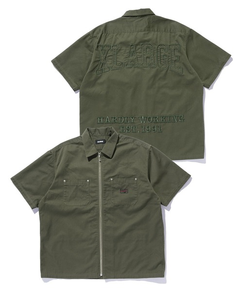 XLARGE(エクストララージ)の「ZIP UP S/S WORK SHIRT(シャツ/ブラウス・メンズ・カーキ/オリーブ/ブラック・S/M/L/XL)」の21枚目の写真