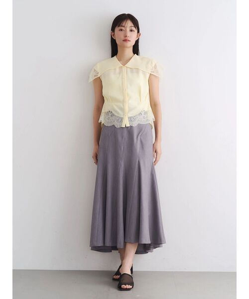 TONAL(トーナル)の「イレギュラーパネルスカート(スカート・レディース・グレー/オフホワイト/ピンク・MEDIUM/SMALL)」の6枚目の写真