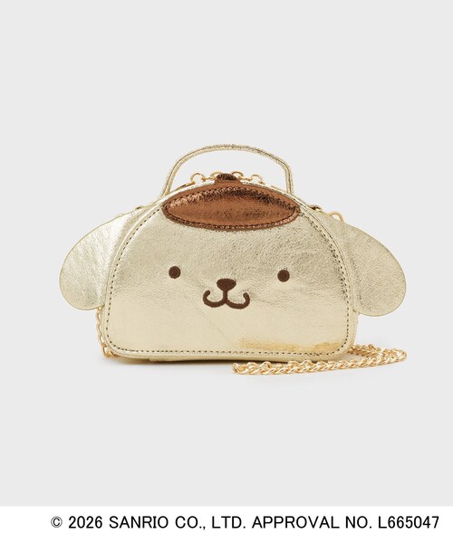 index（インデックス）の「◆【ポムポムプリン】2WAYミラー付きバニティーポーチ（ポーチ・レディース・ゴールド/イエロー/アイボリー/ブラック系7・00）」の4枚目の写真