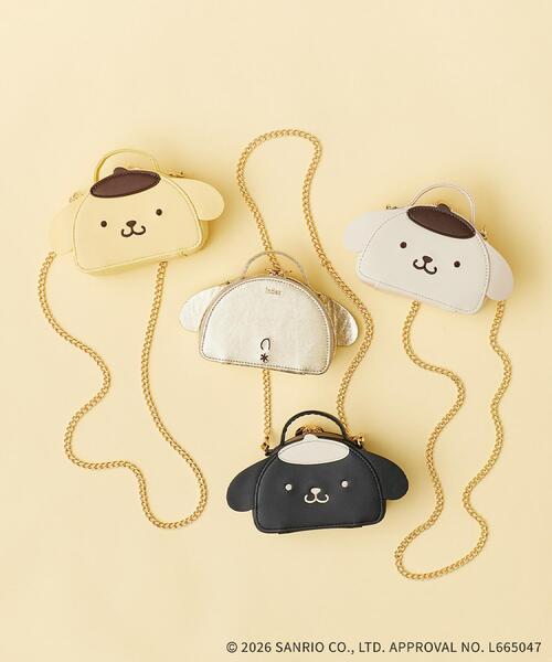 index（インデックス）の「◆【ポムポムプリン】2WAYミラー付きバニティーポーチ（ポーチ・レディース・ゴールド/イエロー/アイボリー/ブラック系7・00）」の6枚目の写真