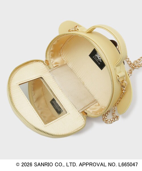 index（インデックス）の「◆【ポムポムプリン】2WAYミラー付きバニティーポーチ（ポーチ・レディース・ゴールド/イエロー/アイボリー/ブラック系7・00）」の10枚目の写真