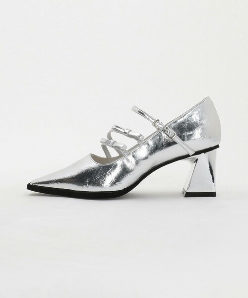 SY UNITED ARROWS(シーユナイテッドアローズ)の「<SY>ダブルリボン スクエア パンプス60↑(パンプス・レディース・シルバー/ブラック・23cm/22cm/24.5cm/22.5cm/24cm/23.5cm/25cm)」の1枚目の写真