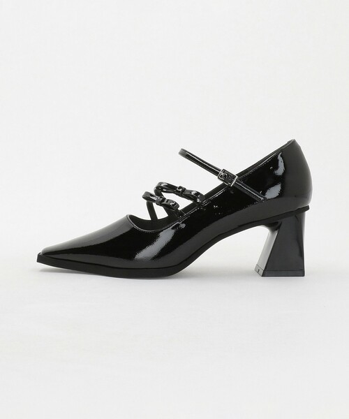 SY UNITED ARROWS(シーユナイテッドアローズ)の「<SY>ダブルリボン スクエア パンプス60↑(パンプス・レディース・シルバー/ブラック・23cm/22cm/24.5cm/22.5cm/24cm/23.5cm/25cm)」の2枚目の写真