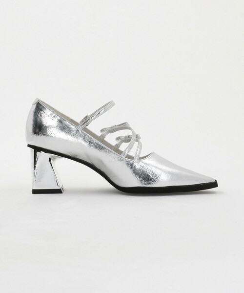 SY UNITED ARROWS(シーユナイテッドアローズ)の「<SY>ダブルリボン スクエア パンプス60↑(パンプス・レディース・シルバー/ブラック・23cm/22cm/24.5cm/22.5cm/24cm/23.5cm/25cm)」の5枚目の写真
