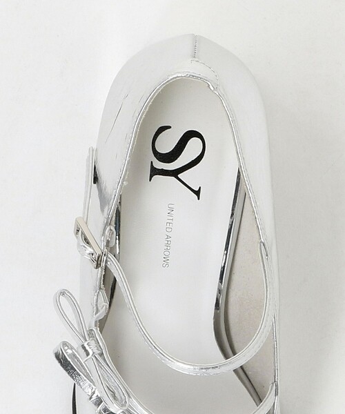 SY UNITED ARROWS(シーユナイテッドアローズ)の「<SY>ダブルリボン スクエア パンプス60↑(パンプス・レディース・シルバー/ブラック・23cm/22cm/24.5cm/22.5cm/24cm/23.5cm/25cm)」の8枚目の写真