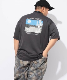 Tシャツ 半袖 メンズ 大きいサイズ ヒヤテック バックプリント クルーネック B＆T CLUB (ビーアンドティークラブ)