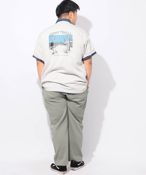 B&T CLUB(ビーティークラブ)の「Tシャツ 半袖 メンズ 大きいサイズ ヒヤテック バックプリント クルーネック B&T CLUB (ビーアンドティークラブ)(Tシャツ/カットソー・メンズ・ライトグレー/ダークグレー・X1(3L~4L)/X2(4L~5L)/X3(6L~7L)/X4(8L~9L))」の19枚目の写真