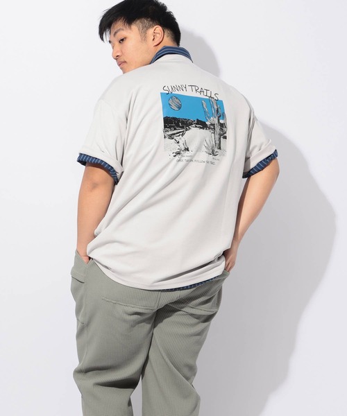 B&T CLUB(ビーティークラブ)の「Tシャツ 半袖 メンズ 大きいサイズ ヒヤテック バックプリント クルーネック B&T CLUB (ビーアンドティークラブ)(Tシャツ/カットソー・メンズ・ライトグレー/ダークグレー・X1(3L~4L)/X2(4L~5L)/X3(6L~7L)/X4(8L~9L))」の17枚目の写真