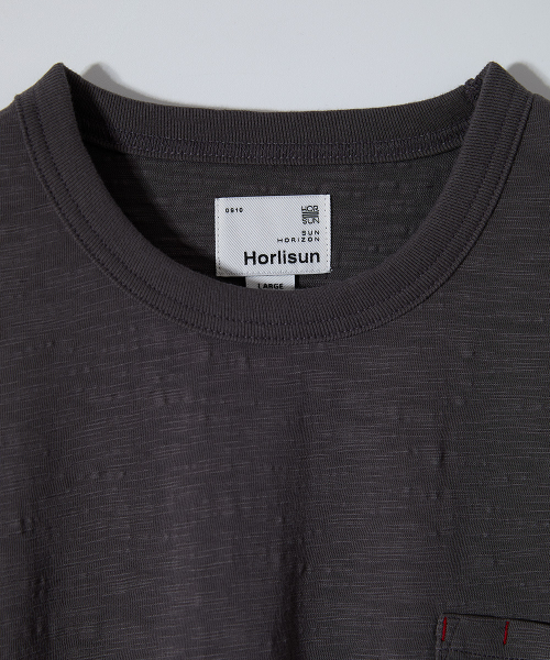 HORLISUN(ホーリーサン)の「Lawrence Slub Pocket T-shirt Charcoal(Tシャツ/カットソー・メンズ・その他・SMALL/MEDIUM/LARGE)」の3枚目の写真