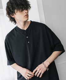 Rocky Monroe | AIR TEC+ 接触冷感・遮熱・UVカット 多機能ヘンリーネック半袖Tシャツ(Tシャツ/カットソー)