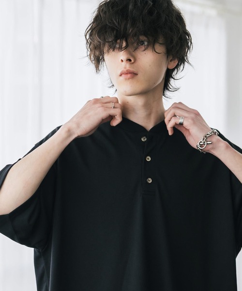 Rocky Monroe(ロッキーモンロー)の「AIR TEC+ 接触冷感・遮熱・UVカット 多機能ヘンリーネック半袖Tシャツ(Tシャツ/カットソー・メンズ・ブラック/グレイッシュベージュ/ブルー/チャコール/ネイビー/ピンク/ホワイト・M/L/XL)」の18枚目の写真