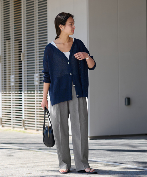 FRAMeWORK（フレームワーク）の「≪追加≫撥水強撚PEバレルパンツ（スラックス・レディース・チャコールグレー/ネイビー・40/38/36）」の3枚目の写真