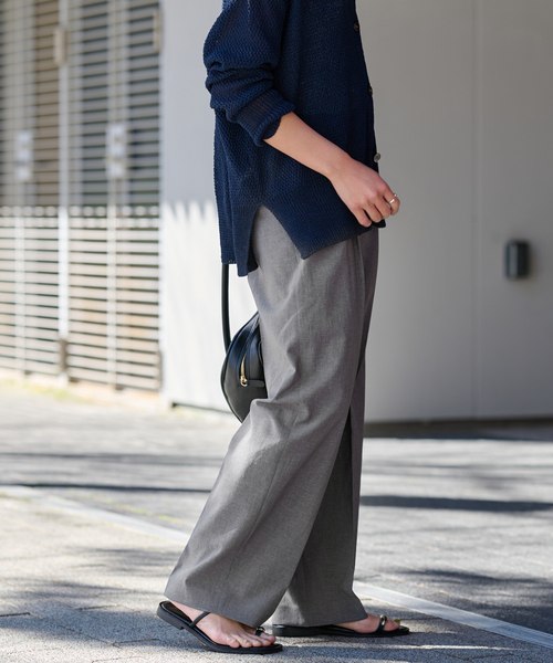 FRAMeWORK（フレームワーク）の「≪追加≫撥水強撚PEバレルパンツ（スラックス・レディース・チャコールグレー/ネイビー・40/38/36）」の8枚目の写真