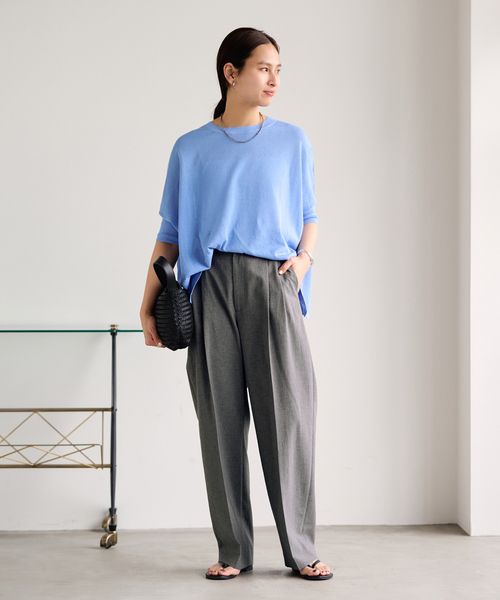 FRAMeWORK（フレームワーク）の「≪追加≫撥水強撚PEバレルパンツ（スラックス・レディース・チャコールグレー/ネイビー・40/38/36）」の11枚目の写真